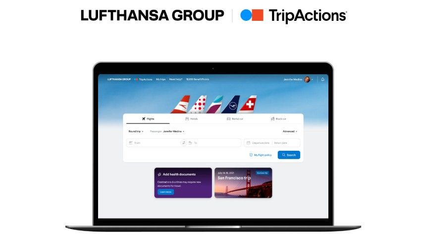 Lufthansa TripActions platform